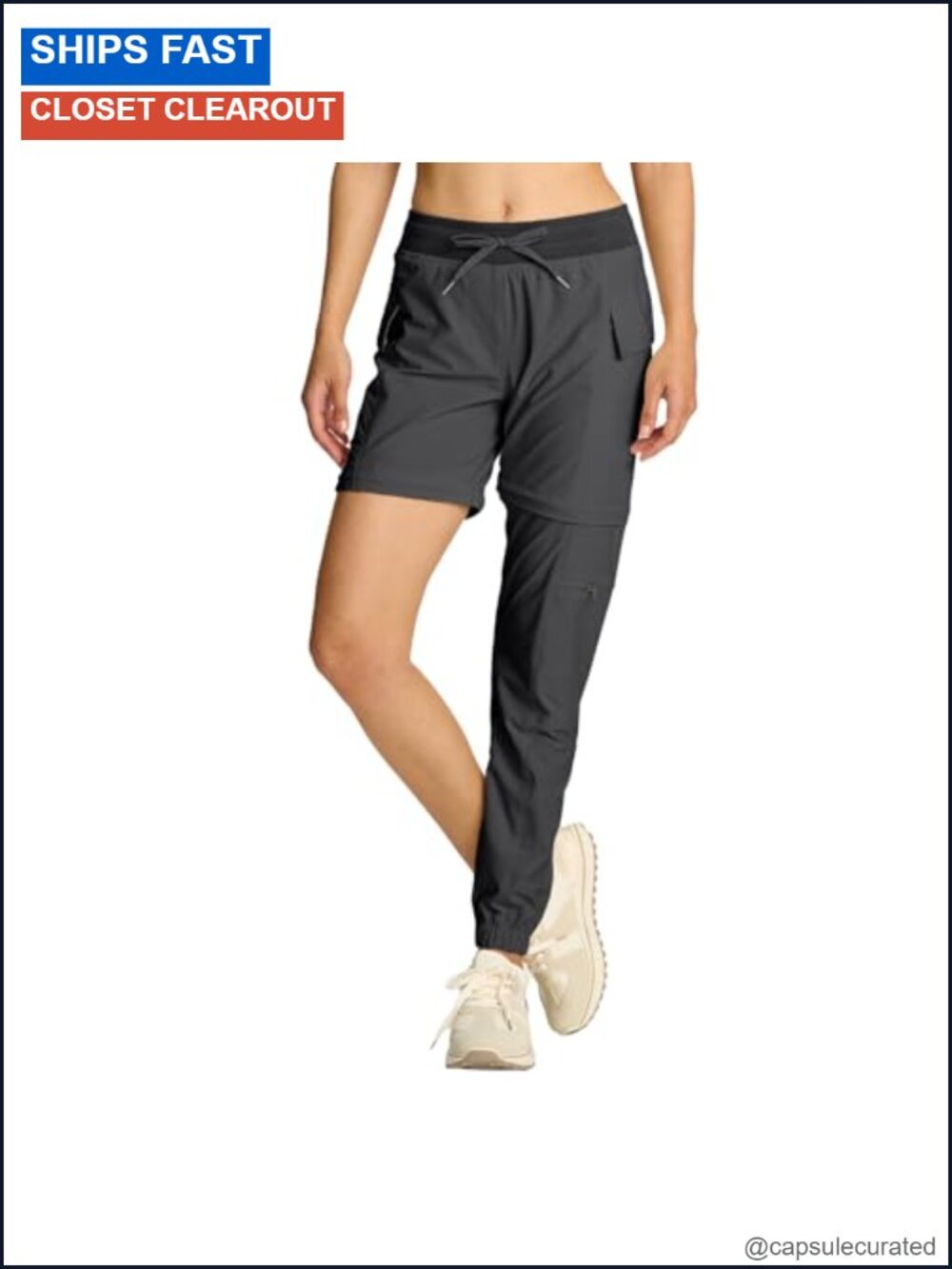 Convertible Hiking Pants Women Lightweight Quick Dry Waterproof Pockets Joggers